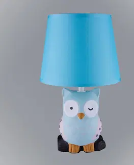Moderné lampy Nočná lampa Owl modrá VO2165 LB1