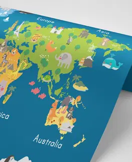 Detské tapety Tapeta mapa sveta pre deti