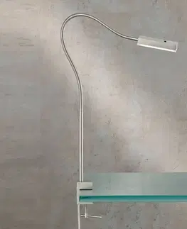 Stolové lampy s klipom FISCHER & HONSEL Upínacia LED lampa Raik ovládaná gestami, 60 cm