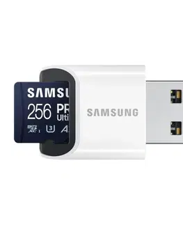 Pamäťové karty Samsung PRO Ultimate Micro SDXC 256GB + USB adaptér