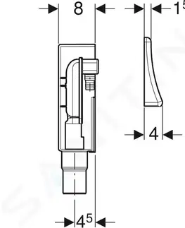 Kúpeľňa GEBERIT - Příslušenství Súprava zápachovej uzávierky pre zariaďovacie predmety, 1 pripojenie, podomietková krabica a krycia doska 152.232.00.1