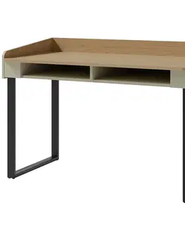 Moderné kancelárske stoly Písací Stôl Alessio AE10 Eukalyptus/Dub Baltic