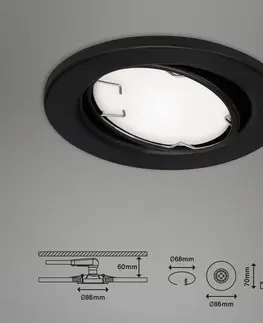 SmartHome zapustené svetla Briloner LED svietidlá Fit Move S, CCT RGB sada 3ks, čierna