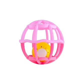 Interaktívne hračky BABY MIX - Interaktívna svietiaca a hrajúca hrkálka Balónik ružová