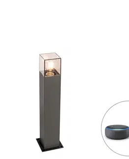 Vonkajsie osvetlenie Inteligentné stojace vonkajšie svietidlo antracitové 50 cm vrátane WiFi P45 - Dánsko