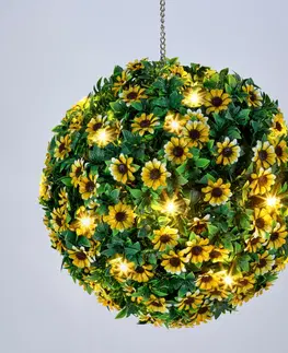 Drobné dekorácie a doplnky LED kvetinová guľa s osvetlením