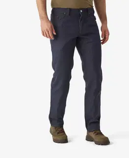 mikiny Úžitkové hrejivé nohavice 500 modré jeans