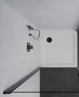 Vane MEXEN/S - Pretoria Duo sprchovací kút 90x90, transparent, čierna + sprchová vanička vrátane sifónu 852-090-090-70-02-4010B