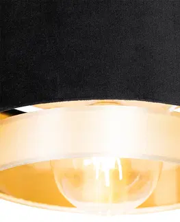 Stropne svietidla Moderné stropné svietidlo čierne so zlatou - Elif