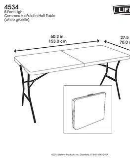 Záhradné stoly Skladací záhradný stôl Dekorhome 150 cm