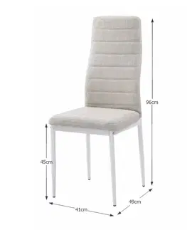Jedálenské stoličky KONDELA Coleta Nova jedálenská stolička béžová / biela