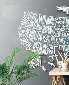 Samolepiace tapety Samolepiaca tapeta moderná mapa USA