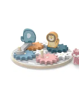 Drevené hračky VIGA - Detská skladačka Ozubené kolesá a Zvieratá