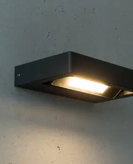 Vonkajšie nástenné svietidlá Heitronic Cordoba – výkyvné vonkajšie nástenné LED svietidlo