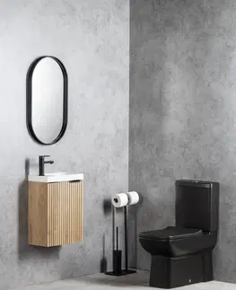 Kúpeľňa SAPHO - AGOS umývadlo bez prepadu 40x22cm, liaty mramor, biela, ľavé/pravé AS400
