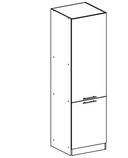Kuchynské dolné skrinky KONDELA Fabiana S-60/210 potravinová skriňa dub sonoma / biela