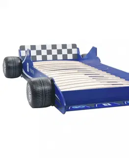 Detské izby Detská posteľ pretekárske auto Dekorhome Modrá