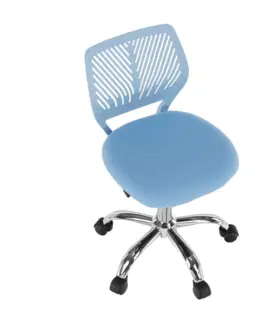 Kancelárske kreslá Otočná stolička, modrá/chróm, SELVA