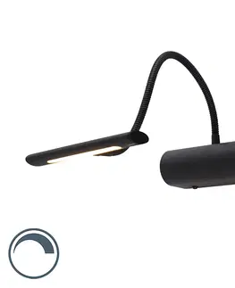 Nastenne lampy Dizajnové nástenné svietidlo čierne 18,5 cm vrátane LED so stmievačom - Tableau