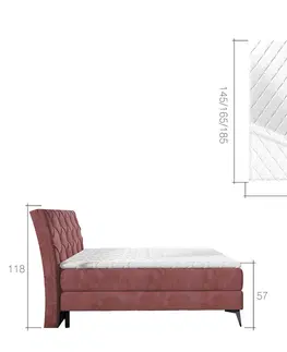Postele NABBI Lazio 140 čalúnená manželská posteľ s úložným priestorom čierna (Soft 11)