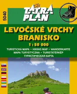 Turistika, skaly Levočské vrchy, Branisko 1:50 000 TM 5040