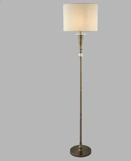 Stojacie lampy Searchlight Stojacia lampa Oscar s tienidlom v ľanovom vzhľade