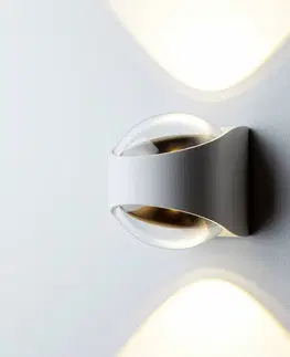 Vonkajšie nástenné svietidlá LOOM DESIGN LOOM DESIGN Saga LED vonkajšie nástenné svetlo hore/dole biele