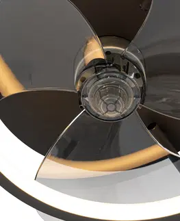 Stropne ventilatory Stropný ventilátor čierny vrátane LED s diaľkovým ovládaním - Kees