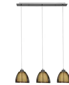 Závesné svietidlá Brilliant Závesná lampa Relax, 3-plameňová bronz