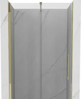 Sprchovacie kúty MEXEN/S - Velár posuvné sprchové dvere 120, transparent, zlatá 871-120-000-01-50