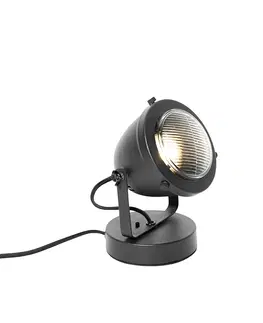 Stolove lampy Industriálna stolná lampa čierna 18 cm - Emado