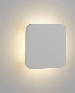 Nástenné svietidlá Searchlight Nástenné LED Gypsum 15x15 cm z bielej sadry
