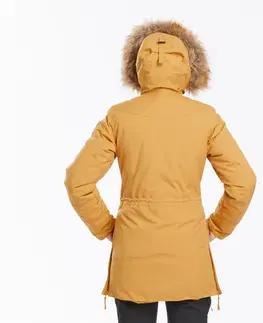 bundy a vesty Dámska nepremokavá zimná bunda - parka na turistiku SH500 U-Warm do -20 °C