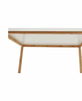 Kúpeľňový nábytok Stôl s policou, prírodná/biela, SELENE TYP 5