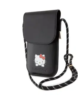 Puzdrá na mobilné telefóny Hello Kitty PU Daydreaming Logo Leather Wallet Phone Bag, black 57983116951