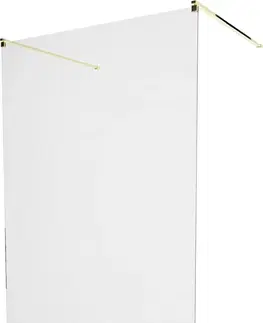 Sprchové dvere MEXEN/S - KIOTO samostatne stojaca sprchová zástena 100 x 200 cm, transparent 8 mm, zlatá 800-100-002-50-00