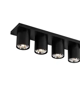 Bodove svetla Moderné stropné bodové svietidlo čierne 4-svetlo - Tubo