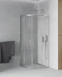 Sprchovacie kúty MEXEN - Rio štvrťkruhový sprchovací kút 70x70 cm, sklo transparent, chróm 863-070-070-01-00