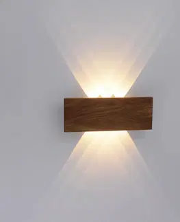 Nástenné svietidlá Paul Neuhaus Paul Neuhaus Palma nástenné LED svetlo drevo 32 cm