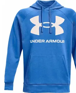 Pánske mikiny Pánska mikina Under Armour Rival Fleece Big Logo HD Graphite Blue - M