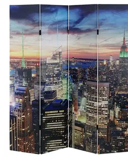 Paravány Designový LED paraván NEW YORK 200x180 cm (5-dielny)