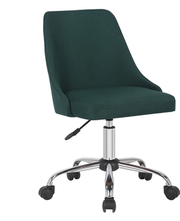 Kancelárske stoličky KONDELA Ediz kancelárska stolička smaragdová / chróm