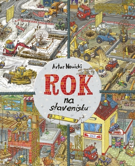 Leporelá, krabičky, puzzle knihy Rok na stavenisku - Artur Nowicki,Alexander Horák