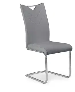Čalúnené stoličky Stolička K224 kov/ekokoža popol 44x59x100
