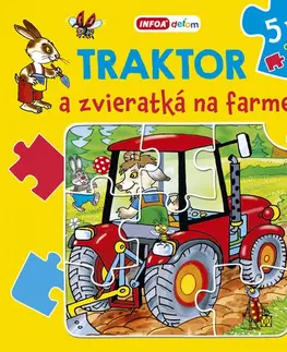 Leporelá, krabičky, puzzle knihy Traktor a zvieratká na farme - Knižkové puzzle - Pavlína Šamalíková