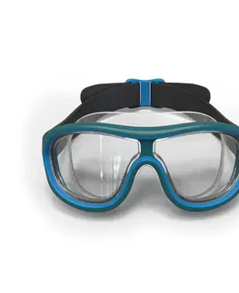 okuliare Plavecké okuliare Swimdow číre sklá jednotná veľkosť modro-čierne