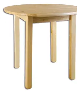 Jedálenské stoly ST105 Jedálenský stôl okrúhly 60, prírodná borovica