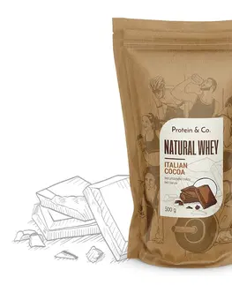 Športová výživa Protein&Co. Natural Whey 1 kg Váha: 500 g, PRÍCHUŤ: Italian cocoa