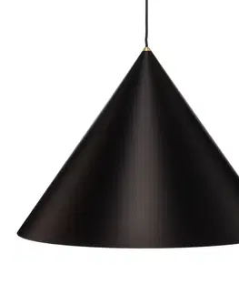 Závesné svietidlá Euluna Kovové závesné svietidlo Zenith L v čiernej farbe