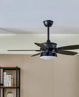 Stropné ventilátory so svetlom Starluna Starluna Kuvio stropný LED ventilátor, CCT, čierna